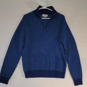 Neiman Marcus 100% Cashmere Mens ¼zip Pullover Sweater
